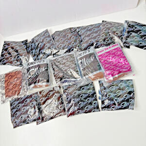 NOS Vintage Silkies Knee Hi's Lot - Beige Mocha & Blue‎ OS - 15 Packs, 30+ PAIRS